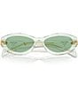 Color:Green - Image 5 - Women's PR 26ZS 55mm Transparent Rectangle Sunglasses