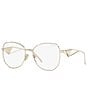 Color:Pale Gold - Image 1 - Women's PR 57YS 57mm Clear Round Sunglasses