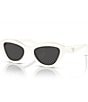 Color:White - Image 1 - Women's PR A02SF55-X 55mm Cat Eye Sunglasses