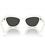 Color:White - Image 4 - Women's PR A02SF55-X 55mm Cat Eye Sunglasses