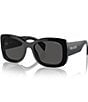 Color:Black - Image 1 - Women's PR A08SF57-X 57mm Square Sunglasses