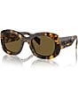Color:Dark Brown - Image 1 - Women's PR A13S 54mm Havana Oval Sunglasses