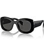 Color:Black - Image 1 - Women's PR A13S 54mm Oval Sunglasses