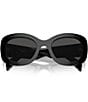 Color:Black - Image 5 - Women's PR A13S 54mm Oval Sunglasses