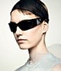 Color:Black - Image 6 - Women's PR A14S 60mm Wrap Sunglasses