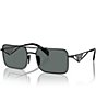 Color:Black - Image 1 - Women's PR A52S56-P 56mm Polarized Rectangle Sunglasses
