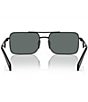 Color:Black - Image 4 - Women's PR A52S56-P 56mm Polarized Rectangle Sunglasses