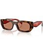 Prada Women's PR B05S 53mm Rectangle Tortoise Sunglasses - Image 1
