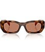 Prada Women's PR B05S 53mm Rectangle Tortoise Sunglasses - Image 4