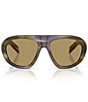 Prada Women's PR C05S 57mm Irregular Sunglasses, Color:Striped Laguna - Image 2