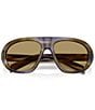 Prada Women's PR C05S 57mm Irregular Sunglasses, Color:Striped Laguna - Image 5