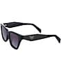 Prada Women's PR C07SF 52mm Butterfly Sunglasses, Color:Black - Image 1