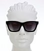 Prada Women's PR C07SF 52mm Butterfly Sunglasses, Color:Black - Image 2