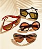 Prada Women's PR D08SU 53mm Retro Round Tortoise Sunglasses - Image 6