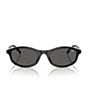 Prada Women's PR D17S 52mm Oval Sunglasses - Image 4
