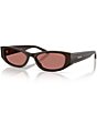 Prada Women's PR D22S 54mm Rectangle Sunglasses - Image 1