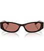 Prada Women's PR D22S 54mm Rectangle Sunglasses - Image 2