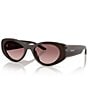 Prada Women's PR D23SU 53mm Oval Sunglasses - Image 6