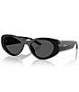 Prada Women's PR D23SU 53mm Oval Sunglasses - Image 1
