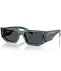Prada Women's PR09ZSF 55mm Rectangle Sunglasses, Color:Transparent Ocean - Image 1