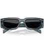 Prada Women's PR09ZSF 55mm Rectangle Sunglasses, Color:Transparent Ocean - Image 5