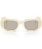 Prada Women's PR17WSF 51mm Rectangle Sunglasses, Color:Light Brown - Image 2