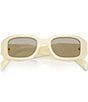 Prada Women's PR17WSF 51mm Rectangle Sunglasses, Color:Light Brown - Image 5