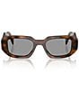 Prada Women's PR17WSF 51mm Rectangle Sunglasses, Color:Juniper Tortoise - Image 2