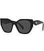 Prada Women's PR19ZS 55mm Cat Eye Sunglasses, Color:Black - Image 1