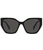 Prada Women's PR19ZS 55mm Cat Eye Sunglasses, Color:Black - Image 2