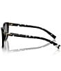 Color:Black Crystal Tortoise/Dark Grey - Image 3 - Women's PR22ZS 53mm Tortoise Square Polarized Sunglasses
