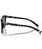 Prada Women's PR22ZS 53mm Tortoise Square Polarized Sunglasses, Color:Black Crystal Tortoise/Dark Grey - Image 3