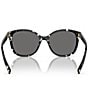 Prada Women's PR22ZS 53mm Tortoise Square Polarized Sunglasses, Color:Black Crystal Tortoise/Dark Grey - Image 4