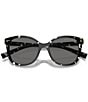 Color:Black Crystal Tortoise/Dark Grey - Image 5 - Women's PR22ZS 53mm Tortoise Square Polarized Sunglasses