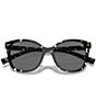 Prada Women's PR22ZS 53mm Tortoise Square Polarized Sunglasses, Color:Black Crystal Tortoise/Dark Grey - Image 5