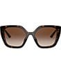Color:Havana - Image 2 - Women's PR24XS 52mm Brown Cat Eye Sunglasses