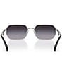 Prada Women's PRA51S 58mm Irregular Rectangle Sunglasses, Color:Silver - Image 3