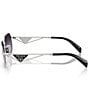 Prada Women's PRA51S 58mm Irregular Rectangle Sunglasses, Color:Silver - Image 4