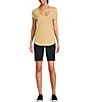 Color:Sun Kissed - Image 3 - Cozy Up Solid Jersey Knit Scoop Neck Cap Sleeve Tee