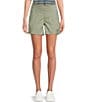 Color:Juniper Green - Image 1 - Kanab Stretch Organic Cotton Canvas Pocketed Mid Rise Pull-On Short