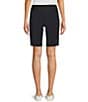 Color:Black - Image 2 - Koen Flat Front Knit Jersey Pull-On Shorts