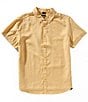prAna Lindores Short-Sleeve Woven Shirt, Color:Light Yellow - Image 1