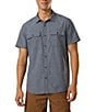 Color:Nautical Heather - Image 1 - Prana Lost Sol Performance Short Sleeve Woven Shirt