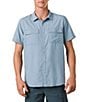 Color:Chambray Heather - Image 1 - Prana Lost Sol Performance Short Sleeve Woven Shirt