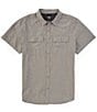 Color:Heather Grey - Image 1 - Prana Lost Sol Performance Short Sleeve Woven Shirt
