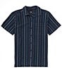 Color:Stormy Night - Image 1 - Mantra Heritage Striped Woven Shirt