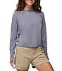 prAna Sol Searcher Stretch Jersey Knit Long Sleeve Crew Neck Cropped Top - Image 4