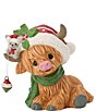 Precious Moments Moo-ey Christmas Highland Cow Figurine - Image 1