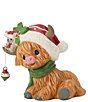 Precious Moments Moo-ey Christmas Highland Cow Figurine - Image 2