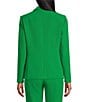 Preston & York Alyssa Notch Lapel Long Sleeve One Button Crepe Blazer, Color:Clover - Image 3